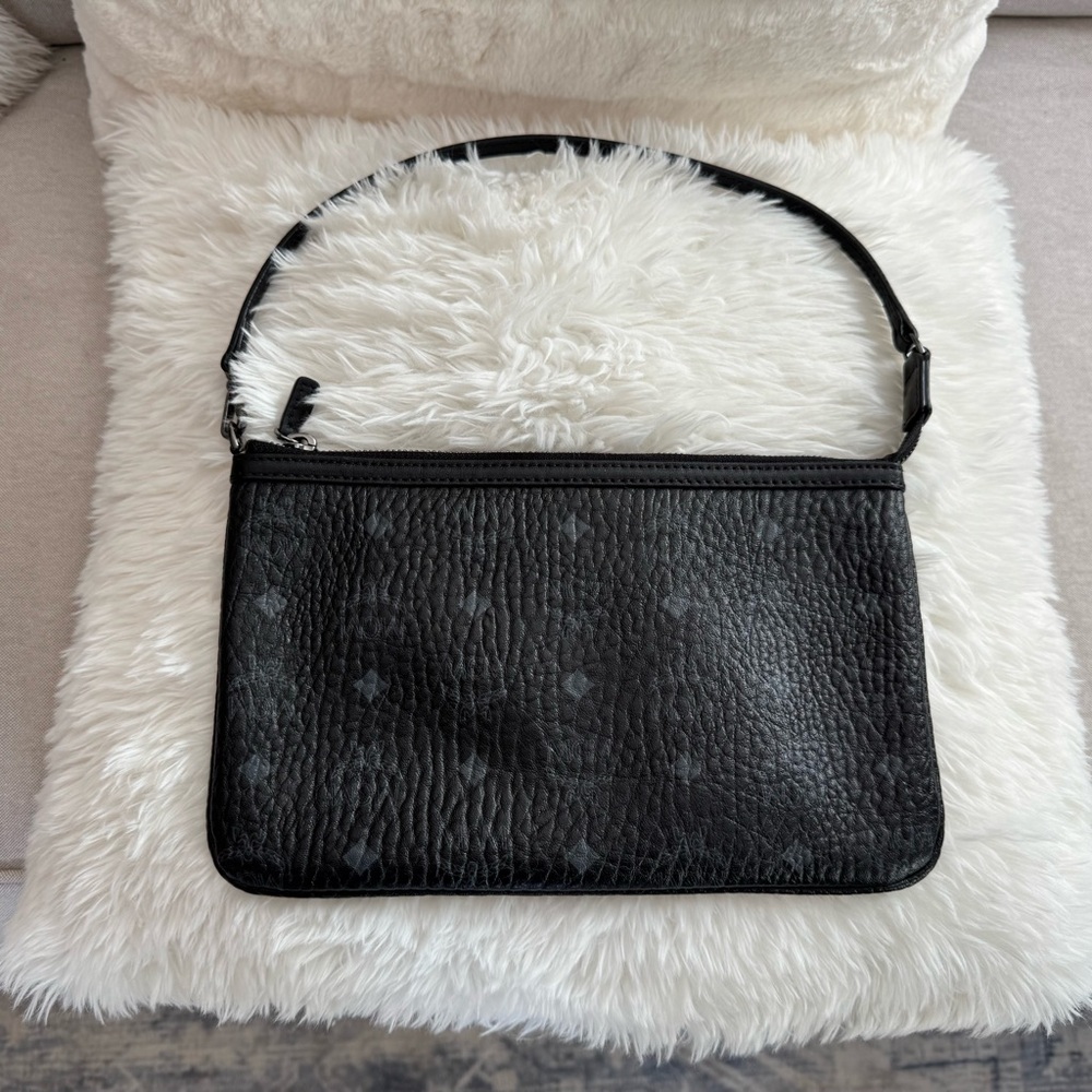 Authentic MCM Black Leather Clutch